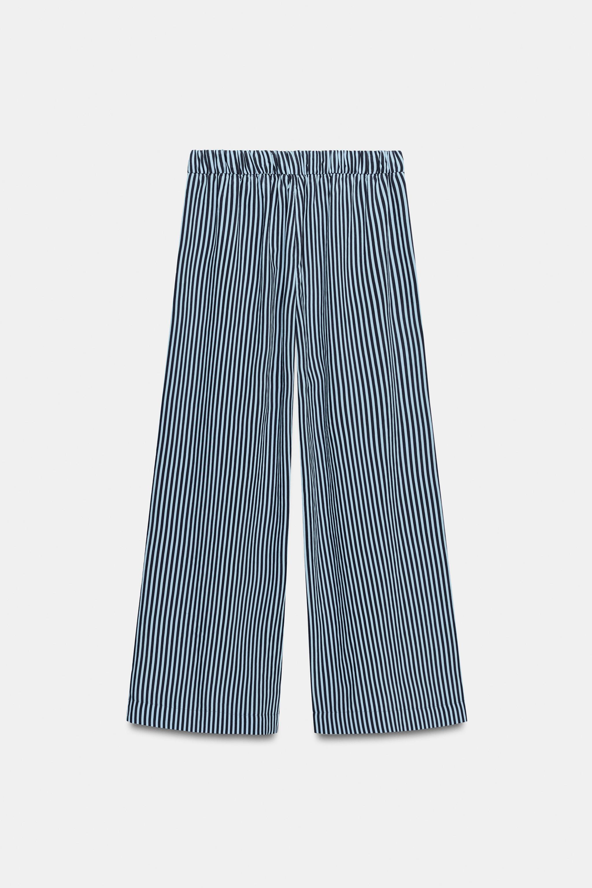 ZW COLLECTION STRIPED WIDE LEG PANTS